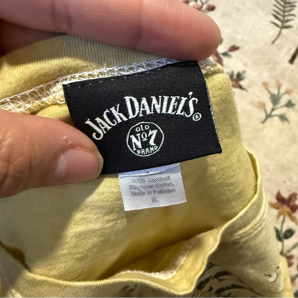 Jack Daniel’s whiskey Tie dye Yellow Cotton T-Shirt XL - Picture 6 of 6